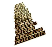 Etiquetas Magnéticas Para Caja De Herramientas | 12 Piezas Utensilio de Organización e Identificación - Etiquetas Adhesivas para Cofre de Herramientas | Para Carros De Acero Cajones Superficies