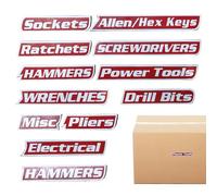 Etiquetas Magnéticas Para De Herramientas, 12 Piezas Etiquetas Magnéticas Para Baúl De Herramientas, Para Cajones de Metal, Para Hogar Cajón Armario Taller Oficina Colegio