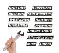 Etiquetas Magnéticas Para De Herramientas 12 Piezas Impresión 3D | Etiquetas Magnéticas Fuertes Organizador De Herramientas De Metal Garaje Taller Cuarto De Servicio Clasificación Marcado