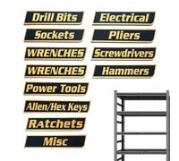 Etiquetas Magnéticas Para De Herramientas 12 Piezas Impresión 3D | Etiquetas Magnéticas Fuertes Organizador De Herramientas De Metal Garaje Taller Cuarto De Servicio Clasificación Marcado