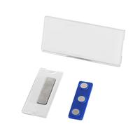 Etiquetas Magnéticas para Nombre, 2 Piezas Placas de Identificación Magnéticas, Etiqueta de Tarjeta de Identificación Etiqueta de Nombre con 3 Imanes para Banco Hotel Compañía