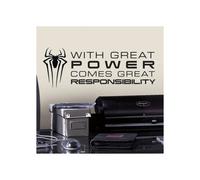 Etiquetas - Marvel - Spiderman - Noir - 25x23 cm - Cita 'con gran poder'