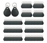 Etiquetas MIFARE Classic 1K, llavero RFID IC ISO14443A 13,56 MHz, etiqueta RFID M1, tarjeta de llave de control de acceso para sistema de control de acceso de entrada (Negro, 100 unidades)