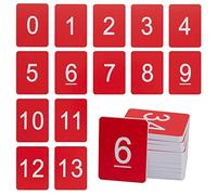 Etiquetas numeradas de plástico para números de disco (0-100, rojo)