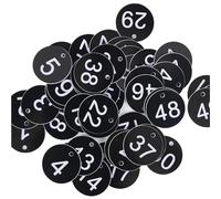 Etiquetas numeradas grabadas, Etiquetas redondas con números de colmena 1-100 Multicolor 3,5 cm 100 piezas(Black)