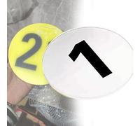 Etiquetas numéricas acrílicas autoadhesivas Etiquetas redondas de acrílico for números de casillero, del 1-5 al 1-100, multicolores, varios tamaños, autoadhesivas(White-1-10,D 3 CM)