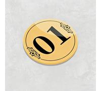 Etiquetas numéricas de grabadas Identificador Del Kit De Gabinete, Etiquetas De Números Secuenciales De Plástico Para Cajas De Almacenamiento/etiqueta De Equipaje(D,1-60 Dia 8cm)