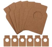 Etiquetas para botellas de vino, 100 etiquetas de vino de papel kraft en blanco, etiquetas rústicas para el cuello para identificación de bodega, vintage, vacaciones, fiesta de Navidad