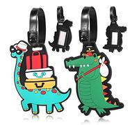 Etiquetas para Equipaje de PVC, 2 Pcs Etiquetas Maletas Viaje Dinosaurio, Identificador Maletas Viaje Bolso ID Tag Mochilas Etiquetas Etiqueta de la Maleta con Nombre Dirección para Equipaje Facturado