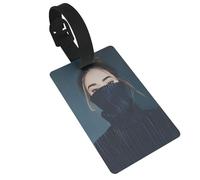 Etiquetas para equipaje, suéter de cuello alto, color azul marino, para mujer, etiqueta de identificación, etiquetas de maleta, ideales para viajes, cruceros, mochilas, bolsas
