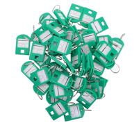 Etiquetas para llaves, 100 Uds. Etiquetas de identificación de números de llave de plástico con anillos divididos for llaves, equipaje, Hotel, gimnasio, dormitorio