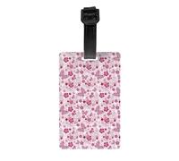 Etiquetas para maletas - Etiquetas para maletas con diseño de flores y mariposas rosas, identificadores de equipaje para maletas, etiquetas de identificación, etiquetas de viaje con nombre para mal
