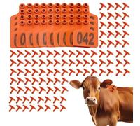 Etiquetas para orejas de ganado | Etiquetas de oreja de ganado de granja | Seguimiento de identificación 001-100 Tagger para cabra, caballo, aves de corral, ganado, oveja,