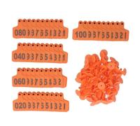 Etiquetas para Orejas de Ganado, Plástico Naranja con Números 01-100, Para Cerdos, Vacas, Ovejas y Corderos - Material Resistente, Fácil Identificación, Gestión Precisa de Anim (Naranja con