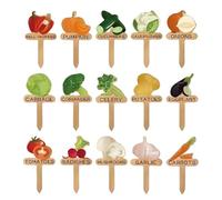 Etiquetas Para Plantas | Etiquetas De Jardín Impermeables Para Exteriores - 15 Piezas De Palitos De Madera Para Invernadero Y Jardinería Señales Para Identificación