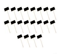 Etiquetas para plantas, paquete de 20 marcadores de pizarra de madera para identificación de plantas reutilizables, borrables con tiza, estética de madera natural para jardinería en el hogar y eventos