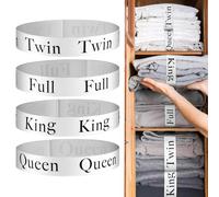 Etiquetas para Ropa de Cama,Juego De 4 Bandas Etiquetadoras Organizadoras - Cintas Elásticas Para Ropa De Cama,para Armario Dormitorio Lavandería Habitación Clóset Manta Colchón Edredón