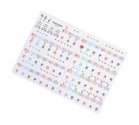 Etiquetas para teclado de piano con notas y notas adecuadas para todos los teclados 61, 88, 54 teclas, calcomanías de práctica para teclado de piano