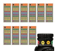 Etiquetas Para Torreta De Alcance: Pegatinas Tácticas Para Objetivos, Resistentes | Calcomanías Adhesivas Para Todo Clima, Superficie Resistente A La Decoloración Y Al Desgarro, Indicador De Aju