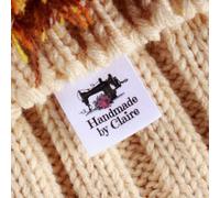 Etiquetas personalizadas para artículos hechos a mano, etiquetas de costura personalizadas, etiquetas de tela termoadhesivas personalizadas para marcar tu ropa, etiqueta hecha a mano, etiquetas de