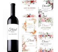 Etiquetas personalizadas para botellas de vino, etiqueta personalizada para vino, impermeable, personaliza tu texto/logotipo/imagen para boda, fiesta de cumpleaños, graduación, dama de honor