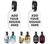 Etiquetas personalizadas para equipaje, 1-150 paquetes de etiquetas personalizadas para bolsa de golf, personalizables con tu propio texto, imagen, foto, logotipo, etiquetas personalizadas para