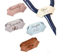 Etiquetas personalizadas para nombre y estetoscopio, etiquetas de identidad decorativas, regalo de excelencia para médicos, veterinarios, estudiantes de medicina y enfermería (estilo 1)