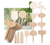 Etiquetas Plantas 50 etiquetas de madera for jardín, marcadores en forma de T, etiquetas for plantas, macetas de vivero, herramientas de siembra, adornos de bonsái for jardinería.(Color:1)