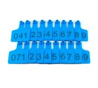 Etiquetas plásticas para ganado, Livestock Ear Tags Multicolor Numbered 001-1000 100 pcs(Blue,101-200)