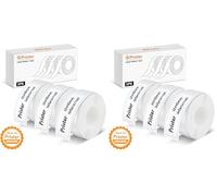 Etiquetas Pristar P15, 3 Rollos 12mm x 40mm, Cinta Adhesiva Térmica, Compatible con Rotuladora P15, Blanco, 160 Etiquetas/Rollo (Paquete de 2)