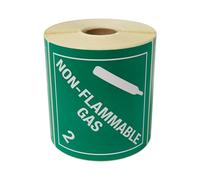 Etiquetas PROlac Adhesivo para mercancías peligrosas 100 x 100 mm Clase 2.2 Gas no inflamable y tóxico
