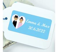 Etiquetas rectangulares para bodas