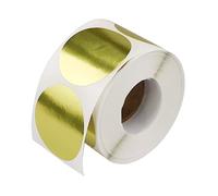 Etiquetas redondas de códigos de colores, calcomanías circulares doradas, calcomanías de sobre de lámina metálica de 1.5 pulgadas, calcomanías de puntos grandes, etiquetas adhesivas para libros,