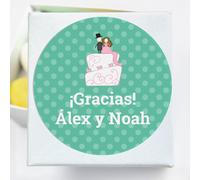 Etiquetas redondas para bodas