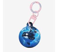 Etiquetas redondas para perros de The Killer Whale in the Sea, etiquetas de identificación acrílicas duraderas y elegantes, perfectas para mascotas pequeñas a grandes