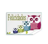 Etiquetas Regalo ARGUVAL 30 x 50 mm. FELICIDADES 37514, Rollo x250