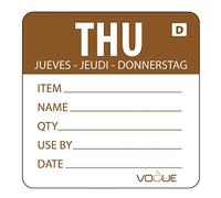 Etiquetas solubles Día de la Semana Vogue jueves marrones