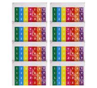 Etiquetas transparentes para guía de notas, juego de calcomanías de flauta de sartén, hojas de calcomanías de 4.5 x 3.1 pulgadas con fácil aplicación, marcador musical adhesivo de vinilo, diseño de