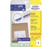 Etiquetas universales 6120 de Avery Zweckform (A4, 100 más 20 extra, 105 x 148 m