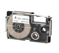 Etiquetas XR6WE 0.236 in negro sobre blanco compatible con impresora KL-60 KL-100 KL-820 KL-120(30Pcs)