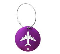 Etiquette Valise - Etiquette Valise Voyage Avion | Etiquettes À Bagage | Étiquettes De - Bagages De Carte De Nom Ronde | Double Face En Métal, De Bagage De Carte De Nom De Conception D'avion Pour