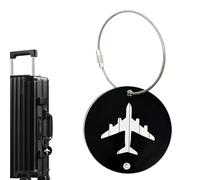Etiquette Valise - Etiquette Valise Voyage Avion | Etiquettes À Bagage | Étiquettes De - Bagages De Carte De Nom Ronde | Double Face En Métal, De Bagage De Carte De Nom De Conception D'avion Pour