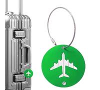 Etiquette Valise - Etiquette Valise Voyage Avion | Etiquettes À Bagage | Étiquettes De - Bagages De Carte De Nom Ronde | Double Face En Métal, De Bagage De Carte De Nom De Conception D'avion Pour