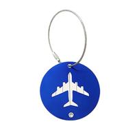 Etiquette Valise - Etiquette Valise Voyage Avion | Etiquettes À Bagage | Étiquettes De - Bagages De Carte De Nom Ronde | Double Face En Métal, De Bagage De Carte De Nom De Conception D'avion Pour