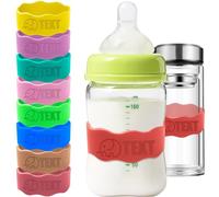 Etiquettes personnalisées pour biberons Garderie Réutilisable Bandes personnalisées en silicone pour bouteilles d'eau, Bandes personnalisées gravées pour gobelets, sangles imperméables Bottle Bands