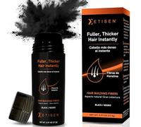 ETISEN Fibras Capilares 27,5 g - Fibra Capilar de Keratina para Disimular Calvicie, Polvo Rellenador Capilar Hombre Mujer, Camuflaje Cabello Fino, Hair Fibers Volumen Instantáneo (Negro)