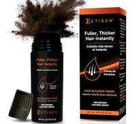 ETISEN Fibras Capilares 27,5 g - Fibra Capilar de Keratina para Disimular Calvicie, Polvo Rellenador Capilar Hombre Mujer, Camuflaje Cabello Fino, Hair Fibers Volumen Instantáneo (Castaño Oscuro)