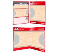 ETISPORT Pizarra táctica Balonmano para Entrenador Personalizada con Nombre y Escudo del Club. Tablero de borrado en seco 48 x 35cm