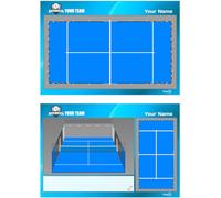 ETISPORT Pizarra táctica Pádel para Entrenador Personalizada con Nombre y Escudo del Club. Tablero de borrado en seco 35 x 24cm