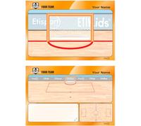 ETISPORT Pizarra táctica Portero Hockey Patines para Entrenador Personalizada con Nombre y Escudo del Club. Tablero de borrado en seco 30,5 x 20,5cm